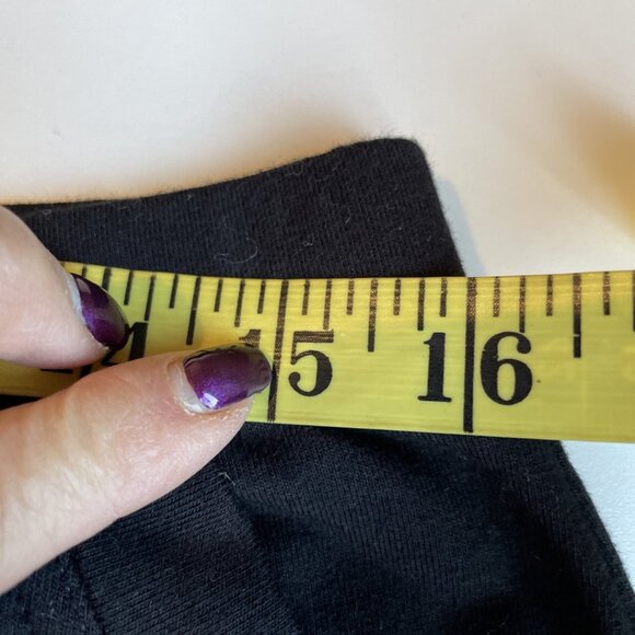 Sport Savvy Women's French Terry Pant Size L Black Button Hem Pull On Cozy NWT - Picture 6 of 10